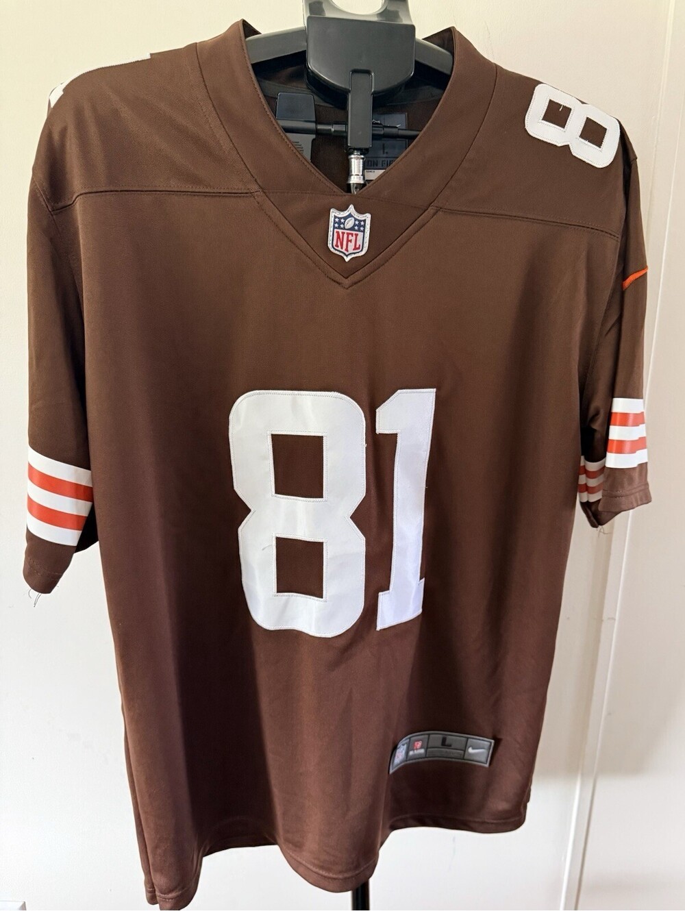 Vintage Reebok Cleveland Browns Quincy Morgan #81 Jersey Sz Large NFL Football
